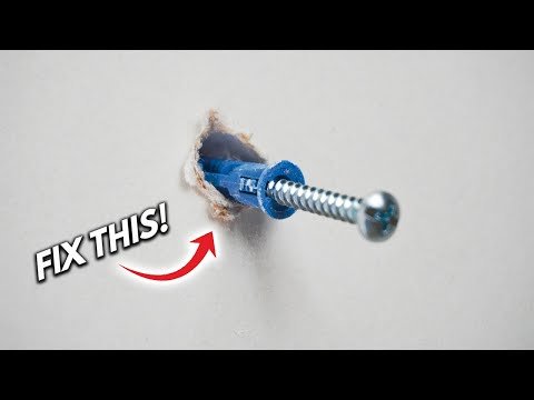 How To Fix Loose Or Damaged Drywall Anchors Like New! | DIY Wall Plug Repair!